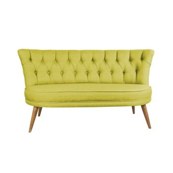 Canapea Richland Loveseat, Fixa, 140x71x80 cm - Stofa Verde