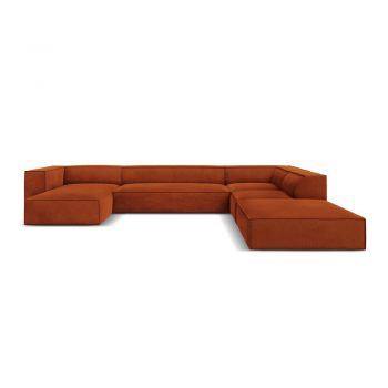 Colțar portocaliu (cu șezlong pe partea dreaptă) Madame – Windsor & Co Sofas