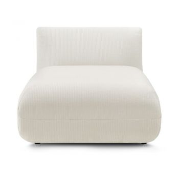 Modul pentru canapea alb cu tapițerie din catifea reiată Lecomte – Bobochic Paris