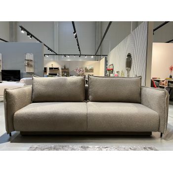Canapea Extensibila, 3 Locuri, Lada de Depozitare, tapitata cu stofa, Perne Incluse, Amalia Grej, l232xA105xH90 cm Canapea Extensibila, 3 Locuri, Lada de Depozitare, tapitata cu stofa, Perne Incluse, Amalia Grej, l232xA105xH90 cm