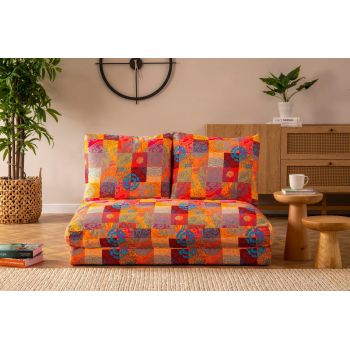 Canapea extensibila cu 2 locuri Matilda, Multicolor, 120 x 62 x 68 cm