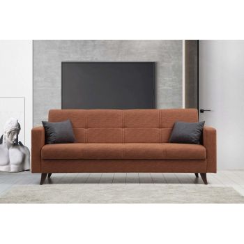 Canapea extensibila cu 3 locuri Polya cu Lada de Depozitare, 205 x 86 x 75 cm