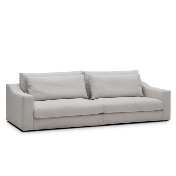 Canapea Fixa, 4 Locuri, tapitata cu stofa, Atlantiss Gri Deschis, l276xA114xH94 cm