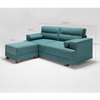 Canapea Fixa cu 3 Locuri si Taburet Oslo, 210 x 85 x 78 cm Canapea Fixa cu 3 Locuri si Taburet Oslo, 210 x 85 x 78 cm