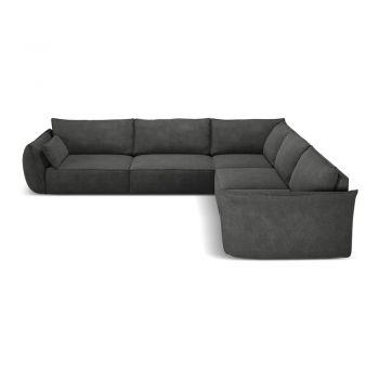 Colțar gri (cu colț variabil) Vanda – Mazzini Sofas