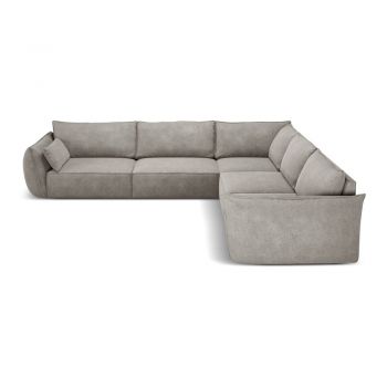 Colțar gri deschis (cu colț variabil) Vanda – Mazzini Sofas