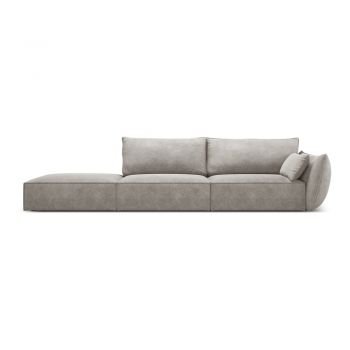Șezlong gri deschis (cu colț pe partea dreaptă) Vanda – Mazzini Sofas