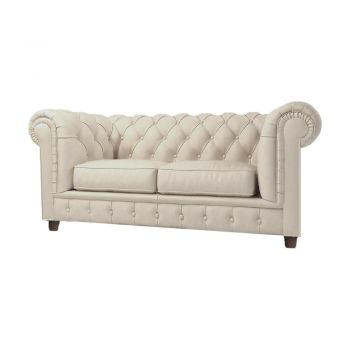 Canapea crem cu tapițerie din catifea 184 cm Cambridge – Ropez
