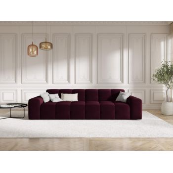 Canapea fixa tapitata cu Catifea Mov in dimensiuni multiple Kendal Limited Edition
