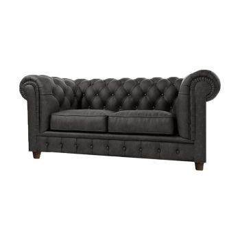 Canapea gri antracit cu tapițerie din catifea 184 cm Cambridge – Ropez
