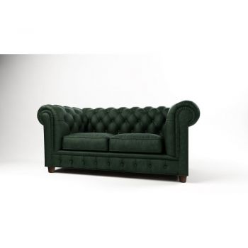 Canapea verde-închis cu tapițerie din catifea 178 cm Cambridge – Ropez