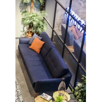 Canapea Vetta, Heinner, 3 locuri, 220x76x92 cm, albastru