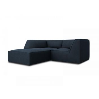 Coltar fix de 3 locuri tapitat cu Stofa Navy blue cu orientare customizabila L186cm Ruby