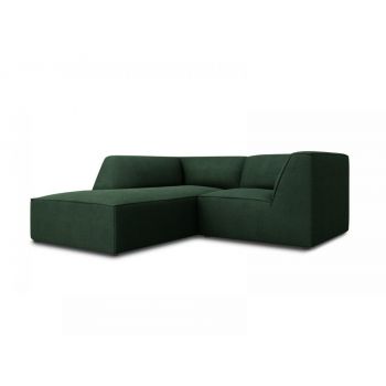 Coltar fix de 3 locuri tapitat cu Stofa Verde cu orientare customizabila L186cm Ruby