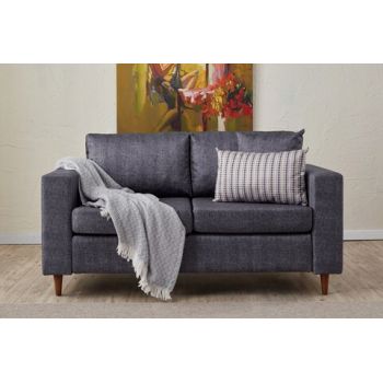 Canapea 2 locuri, Balcab Home, 825BLC2842, Lemn de brad, Antracit