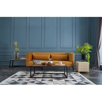 Canapea 3 locuri, Balcab Home, 825BLC1570, Lemn de fag, Bej