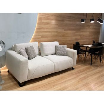 Canapea Extensibila, 3 Locuri, tapitata cu stofa, Spatar Reglabil, Simple 160 Ivoir, l237xA119xH94 cm