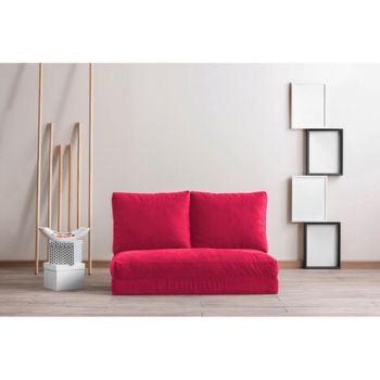 Canapea extensibilă cu 2 locuri, Futon, 859FTN1269, Metal , Fucsia