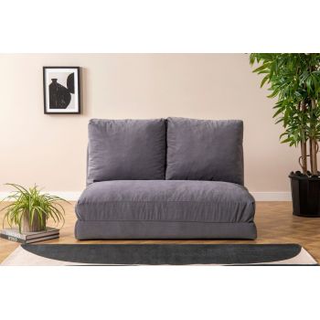 Canapea extensibilă cu 2 locuri, Futon, 859FTN1270, Metal , Gri