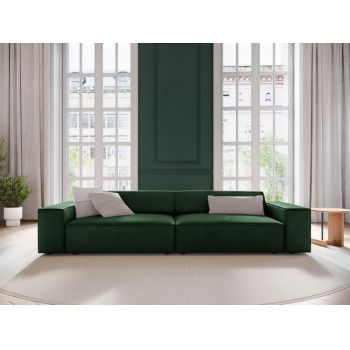 Canapea fixa din Catifea Verde in dimensiuni multiple Jodie