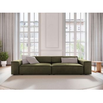 Canapea fixa din Catifea Verde inchis in dimensiuni multiple Jodie