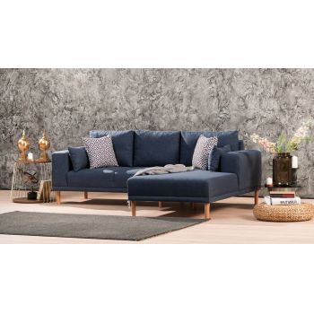 Coltar, Balcab Home, 825BLC1394, Lemn de fag, Albastru inchis