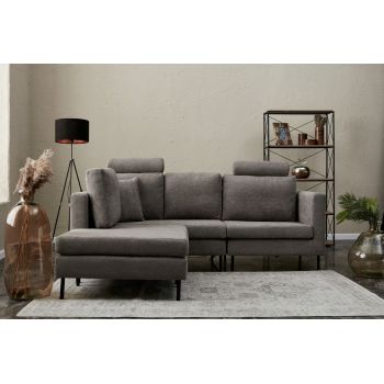 Coltar, Balcab Home, 825BLC2825, Lemn de plop, Gri/Negru