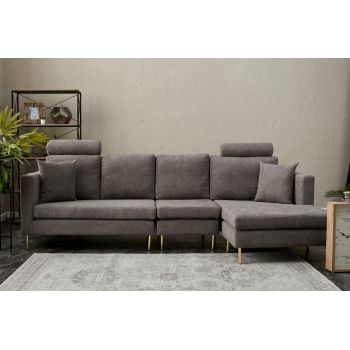 Coltar, Balcab Home, 825BLC2826, Lemn de plop, Gri / Auriu