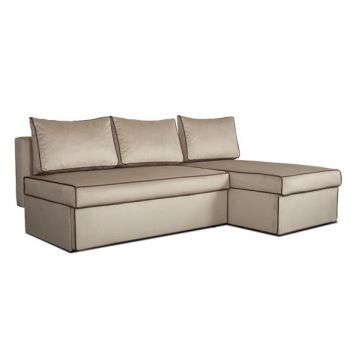 Coltar Extensibil Cu Lada New Modulo, Interschimbabil Stanga/Dreapta, Crem, 220 X 80 X 155 Cm la reducere