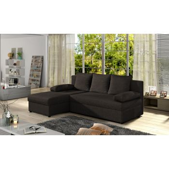 Coltar Extensibil Gina cu Lada de Depozitare, Sezlong Universal (pe Stanga sau pe Dreapta), Perne Incluse, l206xA146xH90 cm-Sawana26