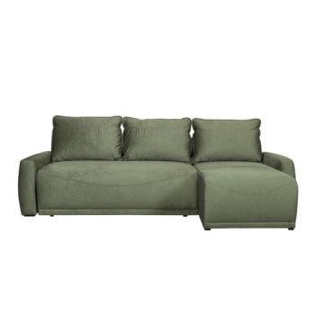 Coltar Extensibil Lea Interschimbabil Stanga/Dreapta, 5 Locuri, Lada Depozitare, Verde