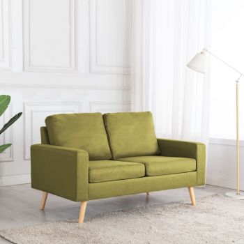 Canapea cu 2 locuri verde material textil
