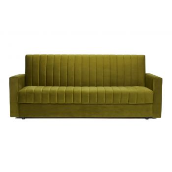 Canapea Extensibilă 3 locuri EMERALD, cu ladă de depozitare, 215x70x90 cm