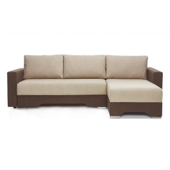 Colțar Extensibil CESAR, cu ladă de depozitare, șezlong interschimbabil, 247x160x85 cm - Outlet