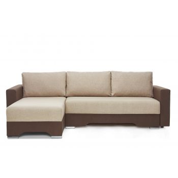 Colțar Extensibil CESAR, cu ladă de depozitare, șezlong interschimbabil, 247x160x85 cm - Outlet