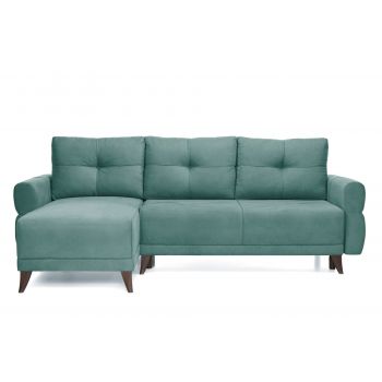 Colțar Extensibil LARIN, cu ladă de depozitare, șezlong interschimbabil, 235x90x100 cm - Outlet