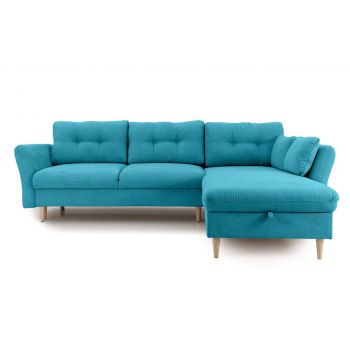 Colțar Extensibil STOCHOLM, cu ladă de depozitare, variante stânga/dreapta 270x210x90 cm