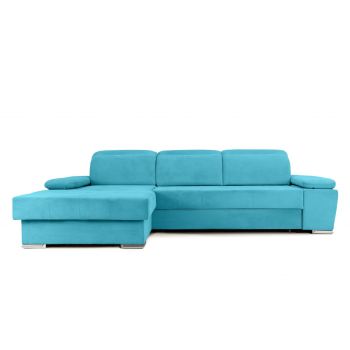 Colțar Extensibil TRENDY, cu ladă de depozitare, cu tetiere reglabile, variante stânga/dreapta 295x170x105 cm la reducere