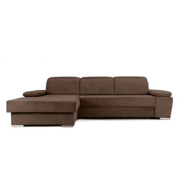 Colțar Extensibil TRENDY, cu ladă de depozitare, cu tetiere reglabile, variante stânga/dreapta 295x170x105 cm la reducere