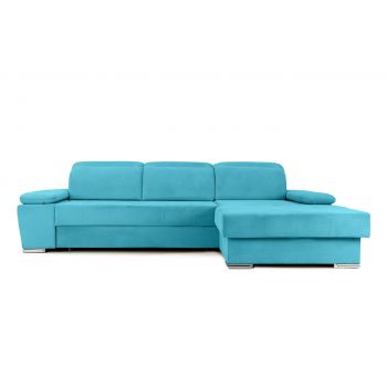 Colțar Extensibil TRENDY, cu ladă de depozitare, cu tetiere reglabile, variante stânga/dreapta 295x170x105 cm la reducere