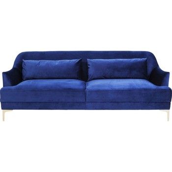 Canapea 3 locuri Kare Design Proud, albastru fixa