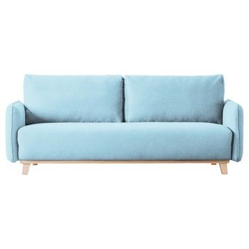 Canapea cu 2 locuri Kooko Home Bebop, albastru deschis fixa