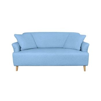 Canapea cu 2 locuri Kooko Home Funk, albastru fixa