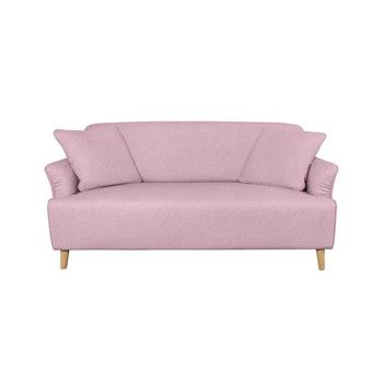 Canapea cu 2 locuri Kooko Home Funk, roz fixa
