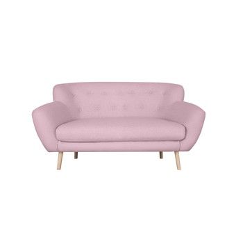 Canapea cu 2 locuri Kooko Home Pop, roz fixa