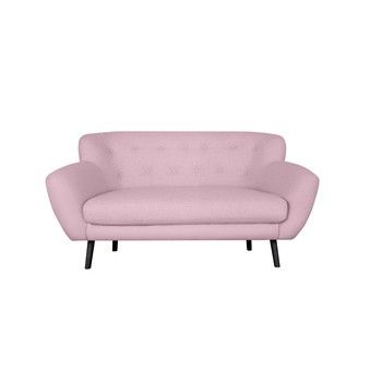 Canapea cu 2 locuri Kooko Home Rock, roz fixa