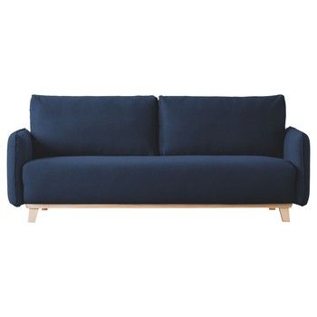 Canapea cu 3 locuri Kooko Home Bebop, albastru închis fixa