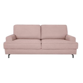 Canapea cu 3 locuri Kooko Home Rumba, roz fixa