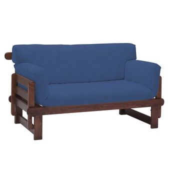 Canapea extensibilă cu 2 locuri 13Casa Karma, albastru fixa