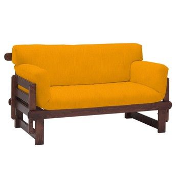Canapea extensibilă cu 2 locuri 13Casa Karma, galben
